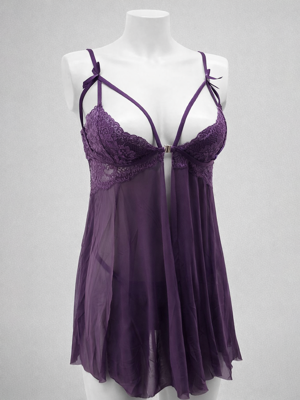 Royal Temptation Sheer Lace Babydoll Nightdress