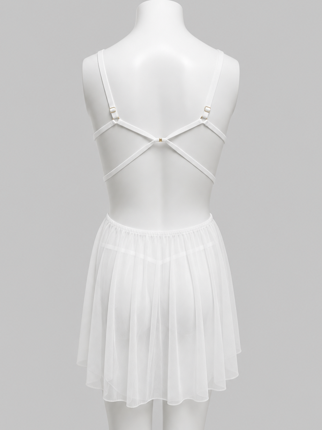 Midnight Bow Lace Babydoll Nightdress