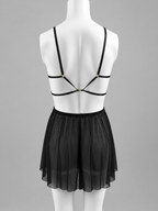Midnight Bow Lace Babydoll Nightdress