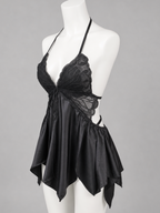 Scarlet Charm Satin Lace Babydoll Nightwear