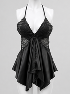 Scarlet Charm Satin Lace Babydoll Nightwear