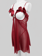 Scarlet Bow Lace Babydoll Lingerie