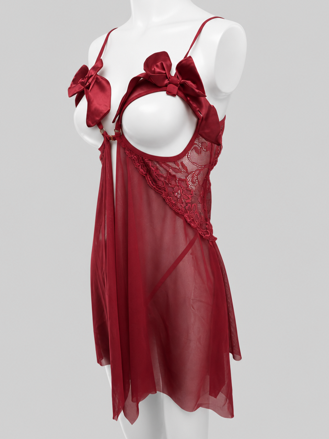 Scarlet Bow Lace Babydoll Lingerie