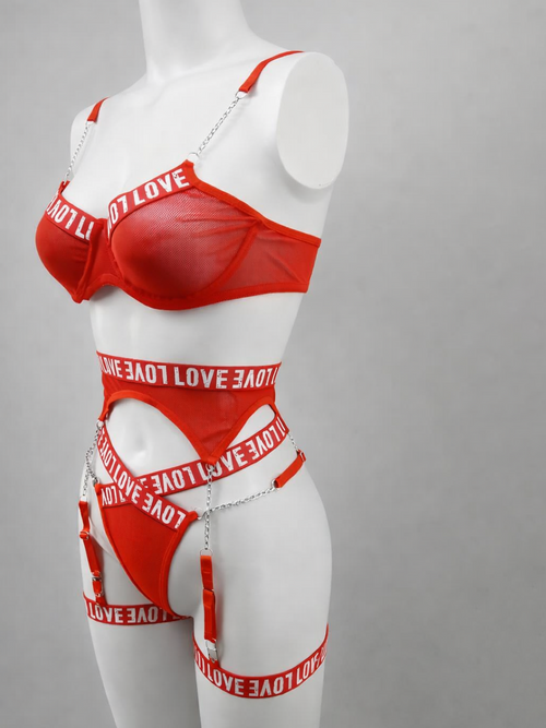 Cupid Crush Strappy Lingerie Set