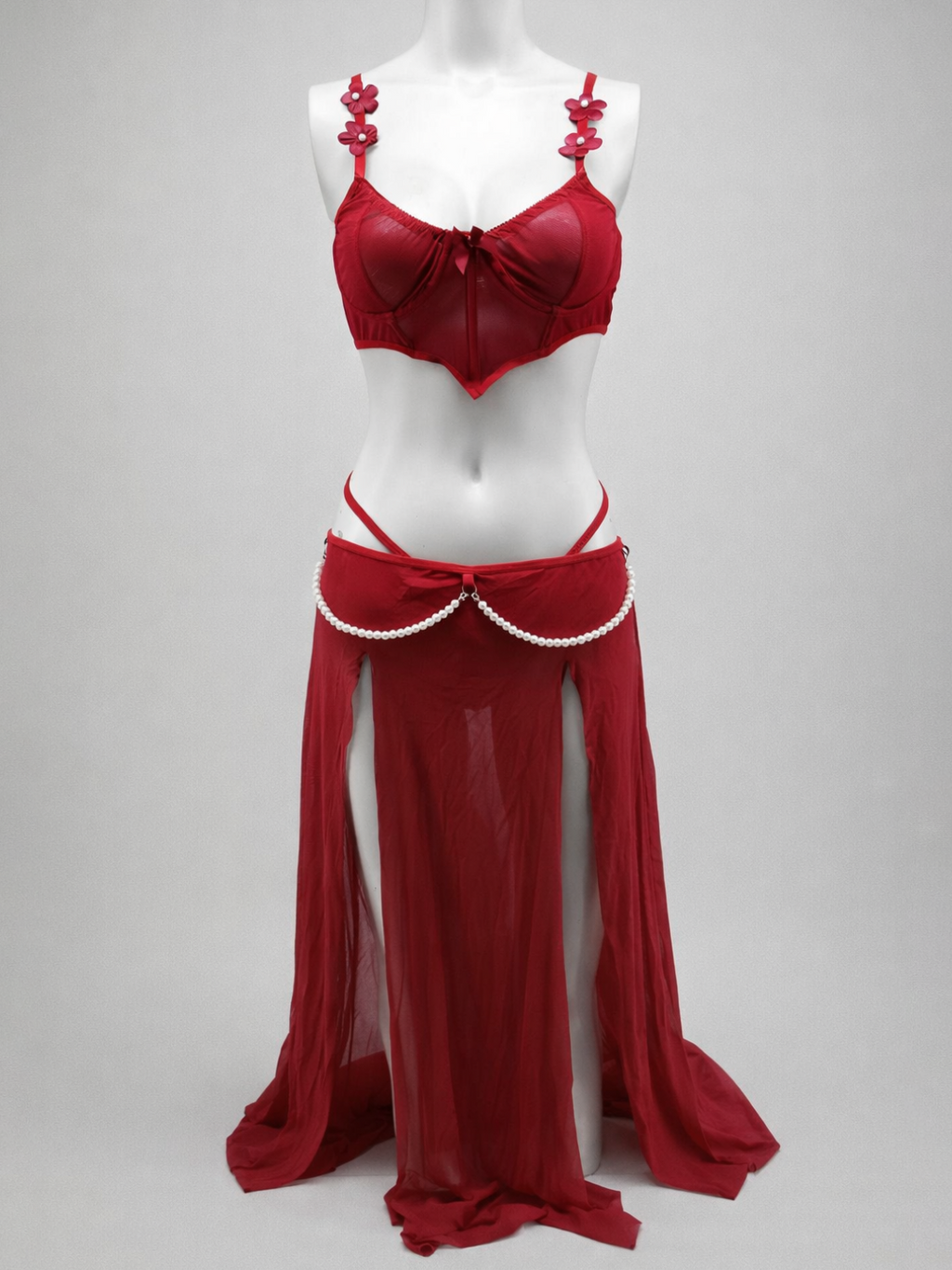 Scarlet Pearl Sheer Maxi Nightwear