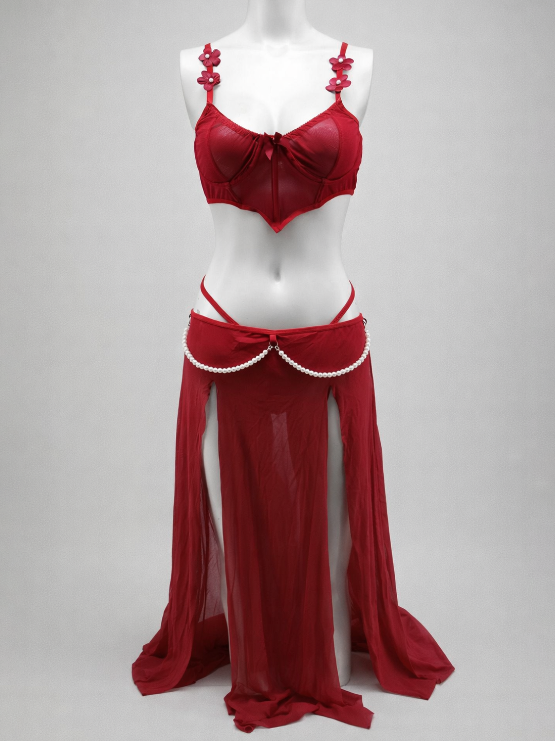 Scarlet Pearl Sheer Maxi Nightwear
