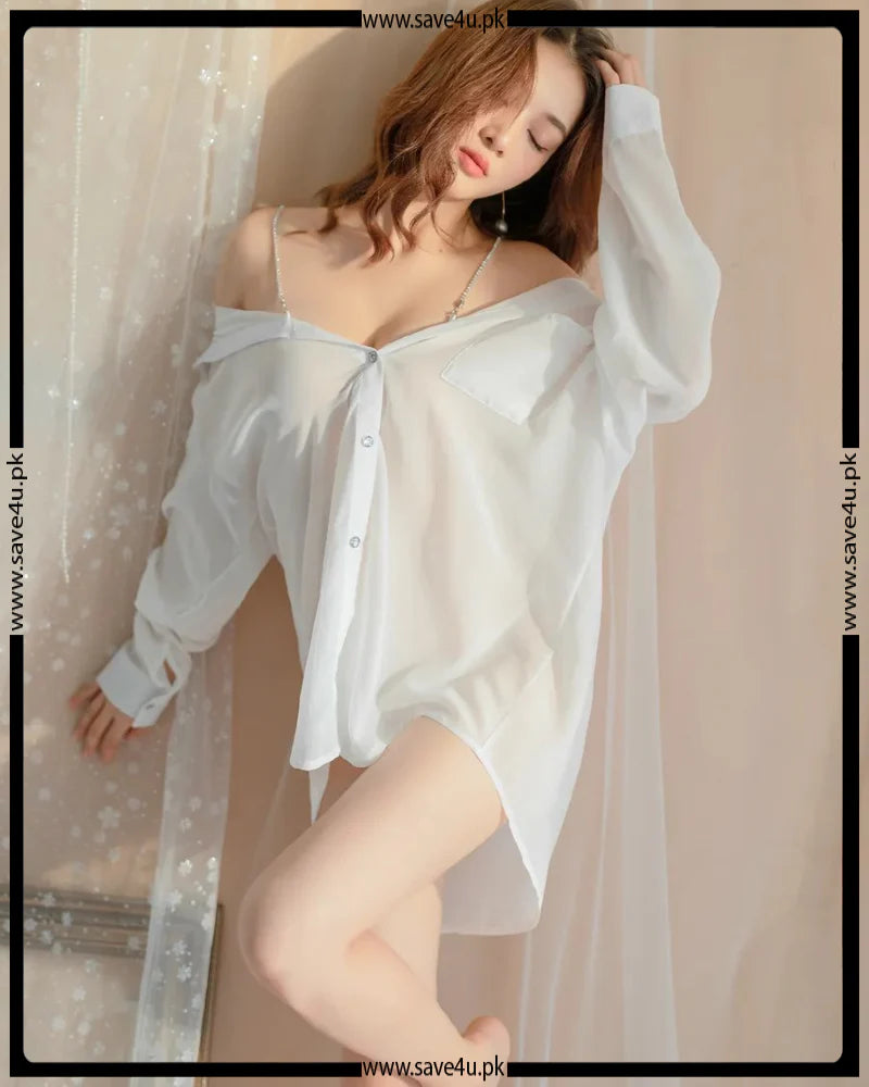 2-Pcs Set Noir Breeze Sheer Lingerie