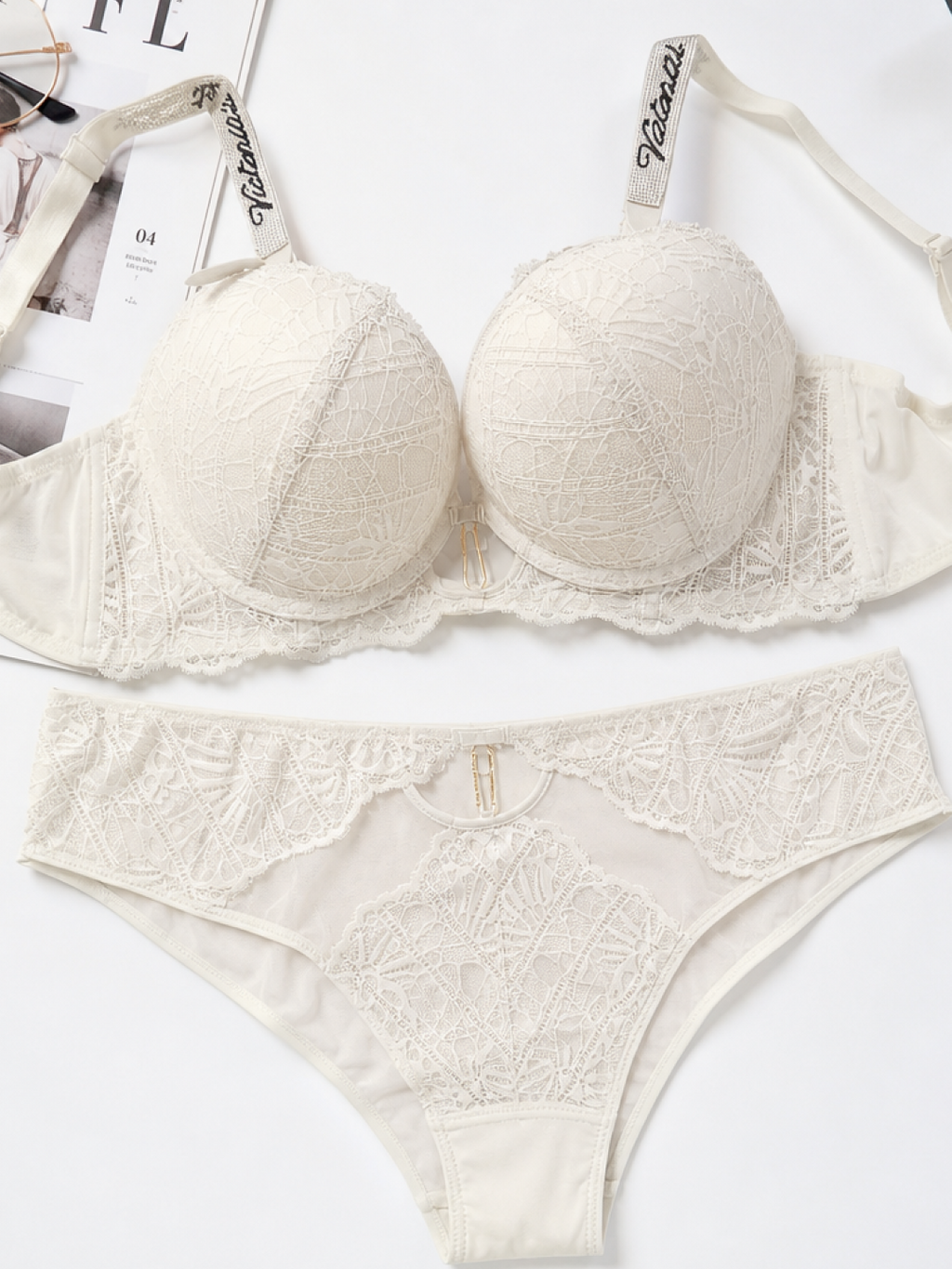 Veloura Net Luxe Double Push-Up Bra Set