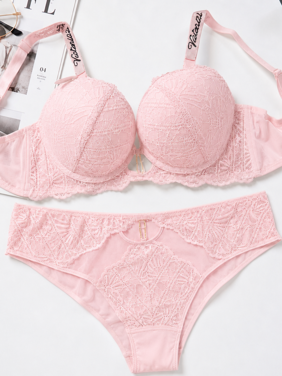 Veloura Net Luxe Double Push-Up Bra Set