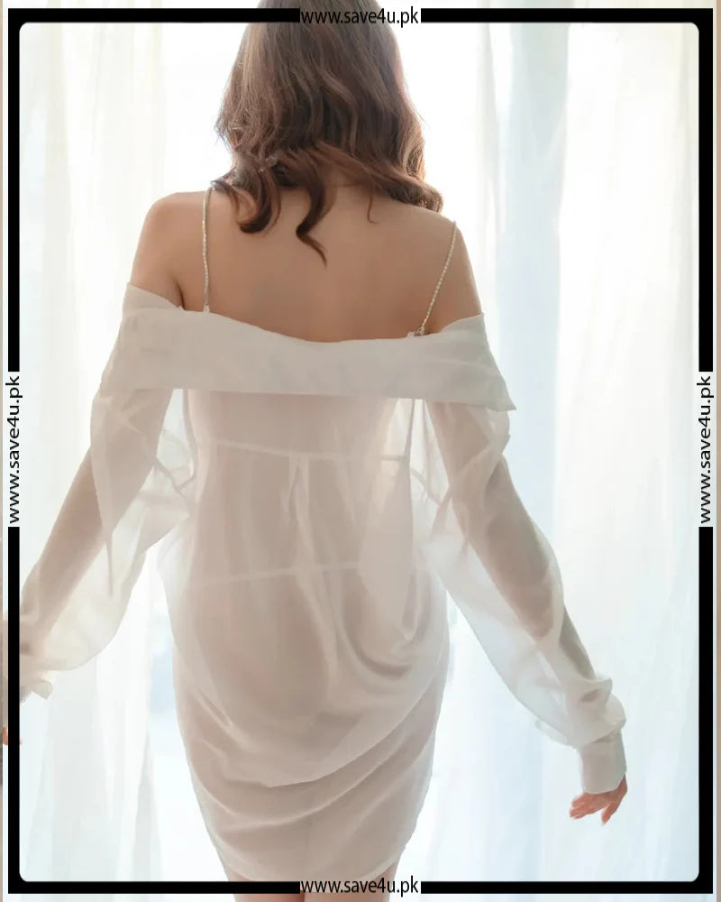 2-Pcs Set Noir Breeze Sheer Lingerie